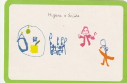 1987 Pocket Calendar Calandrier Calendario Portugal Children Les Enfants Pinturas Paintigs Desenho Drawing Arte Infantil - Grand Format : 1981-90