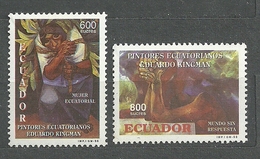 Ecuador, 1998 (#2469-70a), Art, Arte, Kunst, Painting, Peinture, Pittura, Malerei, Pintura, Eduardo Kigman - 2v - Autres