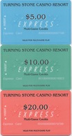 Série De 3 Cartes : Turning Stone Casino Resort : Multi-Game Credits - Casino Cards