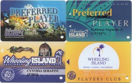 Lot De 4 Cartes : Wheeling Island Casino & Racetrack : Wheeling WV - Casinokaarten