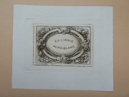 Ensemble De 2 Ex-libris Illustrés XIXème - Alph. BLANC - Bookplates