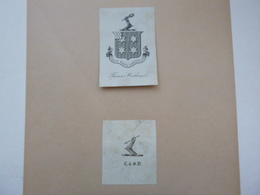 Ensemble De 2 Ex-libris Illustrés XIXème - THOMAS WESTWOOD - Bookplates