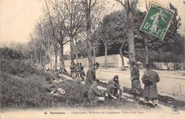 92-SURESNES-TELEGRAPHIE MILITAIRE DE CAMPAGNE POSE D'UNE LIGNE - Suresnes