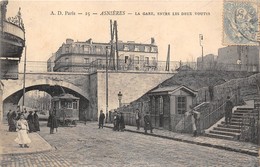 92-ASNIERES- LA GARE ENTRE LES DEUR VOUTES - Asnieres Sur Seine