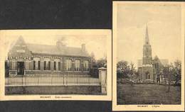 Milmort - Lot 2 Cartes Ecole Communale Et L'Eglise  (prix Fixe Réduit) - Herstal