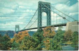 New York City (N.Y., USA) The "George Washington Bridge" And Hudson River - Bruggen En Tunnels