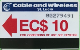 SAINTE LUCIE  -  Phonecard  -  Cable & Wireless  -  Magnétique  -  EC $ 10 - St. Lucia