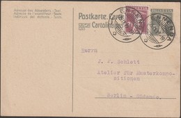 Suisse 1919. Entier Postal Oblitéré Ennenda, Pour Berlin - Cartas & Documentos