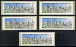 5 ATMs, LISA2, PAPIERS THERMIQUES, IMPRESSIONS EFFACEES ILLISIBLES ,SALON DE PRINTEMPS, CLERMONT-FERRAND, 2004. - 1999-2009 Illustrated Franking Labels