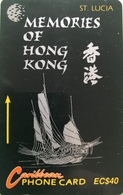 SAINTE LUCIE  -  Phonecard  - Cable & Wireless  - Memories Of Hong-Kong -  EC $ 40 - Santa Lucia