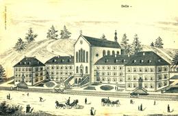 Delle CPA 90 Territoire De Belfort Le Collège Sous Forme De Gravure  Ed V Petitjean - Delle