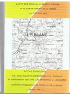 Carte Des Sols De La Région Centre Et Du Département De La Vienne Collectif De Janvier 1991 - Limousin