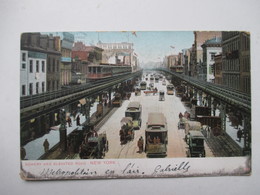 NEW  YORK  -  BOWERY  AND  ELEVATED  ROAD   .....    TTB - Broadway