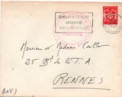 Dinan 22 - 1963 - 11ème Régiment D'Artillerie De Marine RAMa Sur FM Et Flamme Semaine Commerciale - Militärstempel Ab 1900 (ausser Kriegszeiten)