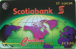 SAINTE LUCIE  -  Phonecard  - Cable & Wireless  -  Scotiabank  - EC $ 20 - St. Lucia