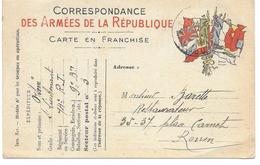 WWI ORSONI SOUS LIEUTENANT 74 RI POUR BARETTE HOTEL PLACE CARNOT ROUEN - CPA CORRESPONDANCE MILITAIRE - War 1914-18