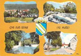 10 - GYE Sur SEINE : Jolie Multivues - CPSM  Village (500 Habitants ) Dentelée Colorisée Grand Format CPA - Aube - Autres & Non Classés