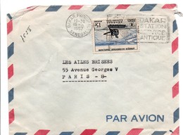 Dakar Principal 1957 - Flamme Station Service De L'atlantique Sur Timbre AOF - Storia Postale