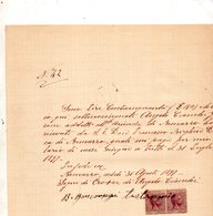 1897 LETTERA CON MARCHE DA BOLLO - Revenue Stamps