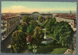 °°° Cartolina - Torino Stazione Porta Nuova E Giardini Nuova °°° - Stazione Porta Nuova