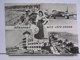 06 - AEROPORT NICE COTE D'AZUR - MULTIVUES - 1962 - Transport Aérien - Aéroport