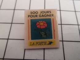 816b Pin's Pins / Beau Et Rare / THEME : POSTES / LA POSTE FLEUR ROSE 500 JOURS POUR GAGNER - Postes