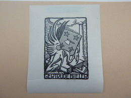 Ex-libris Illustré Début XXème - GERTRUDE BIELER - Bookplates