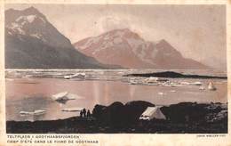 20-5144 : TELTPLADS I GODTHAABSFJORDEN. CAMP D'ETE DANS LE FIORD DE GODTHAAB - Groenlandia