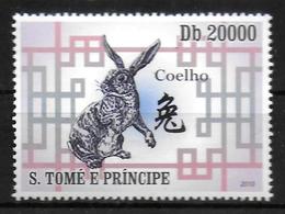 SAINT THOMAS ET PRINCE  N° 3696 * *  Astrologie Zodiaque Lapins - Rabbits