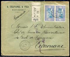 SENEGAL  - N° 60 (2) / LR DE RUFISQUE LE 17/3/1919 POUR TIVAOUANE - TB - Storia Postale