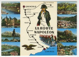 {38928} La Route Napoléon , Carte Et Multivues ; Grenoble , Castellane , Cannes , Lac Du Sautet , Digne , Gap - Cartes Géographiques