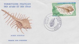 Enveloppe  FDC  1er  Jour   Territoire   Des   AFARS   Et   ISSAS    Coquillage   1975 - Autres & Non Classés