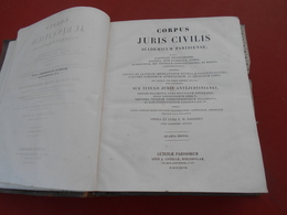 Corpus Juris Civilis  De 1848    1267 Pages - Diritto