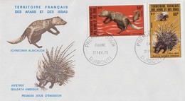 Enveloppe  FDC  1er  Jour  TERRITOIRE  FRANCAIS   Des   AFARS  Et  ISSAS   Faune   1975 - Autres & Non Classés