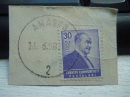 Oblitération  AMASRA 1958 Avec Timbre 30 Krs Turkiye - Usati
