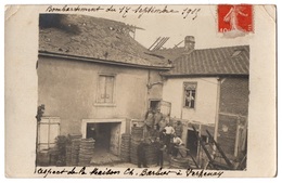 51 VERZENAY - CARTE PHOTO - La Maison CH. BARBIER - Bombardement Du 17 Sept 1915 - écrite Par Lui - Cpa Marne - Autres & Non Classés