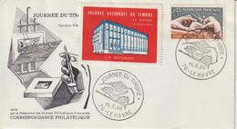France FDC 1966 Journée Timbre Le Havre 1477 Avec Vignette - 1960-1969
