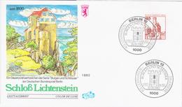 Germany Deutschland 1982 FDC Burgen Und Schlösser, Schloss Lichtenstein, Castle, Dauerserie, Berlin - 1981-1990