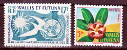 Wallis Et Futuna  159/160 Flore Et Declaration Des Droits De L'homme Neuf  ** MNH Sin Charnela - Unused Stamps