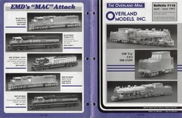 Catalogue - Revue OVERLAND MODELS MAIL Bulletin 116 1997 USA - Anglais