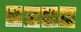 (Us3) ) BURUNDI °1977 -AERIENS- ANIMAUX D'Afrique. Yvert. 461 à 464.  Usato, Used. - Gebruikt