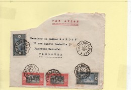 DEVANT DE LETTRE 1928 PAR AVION DE SAINT-LOUIS A DAKAR - Storia Postale