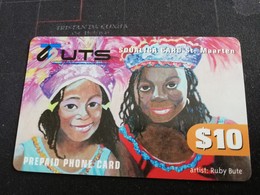 ST MAARTEN  SOUALIGA CARD PREPAID    $10,-   **1151** - Antille (Olandesi)