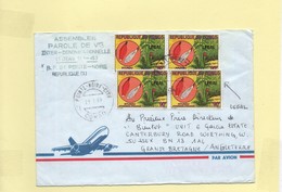 Lettre Congo Avec Timbres Surchargés  "Légal" - Brieven