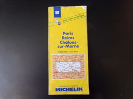 Carte Routière Michelin Paris Reims Châlons-sur-Marne, 1993 - Kaarten & Atlas