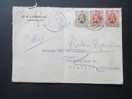 Belgien 1931 MiF Aus Capellen Nach Bilthoven (Niederlande) Und Handschriftlicher Vermerk Retour Kapellen - 1929-1937 Leone Araldico