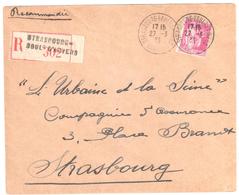 STRASBOURG Bld Anvers Lettre Recommandée 1,75 F Paix Yv 289 Ob 27 3 1935 - Lettres & Documents