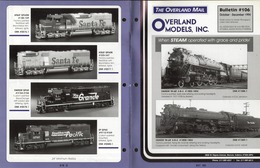 Catalogue - Revue OVERLAND MODELS MAIL Bulletin 106 1994 USA - Englisch