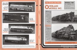 Catalogue - Revue OVERLAND MODELS MAIL Bulletin 109 1995 - Anglais