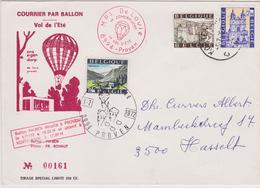 Courrier Par Ballon / Vol De L'Eté 8994-Proven1972 >> Kortemark - Storia Postale